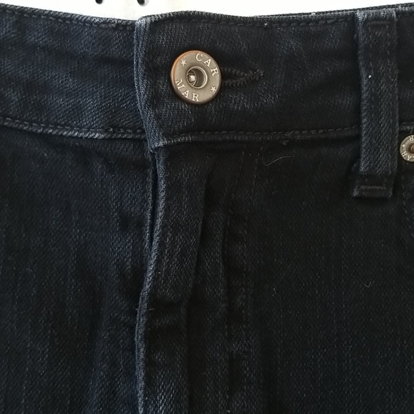 High Waist Black Jeans Short - Picture 3 of 7